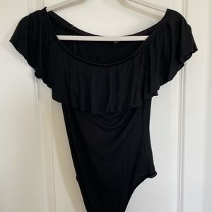 Express Black Thong Bodysuit